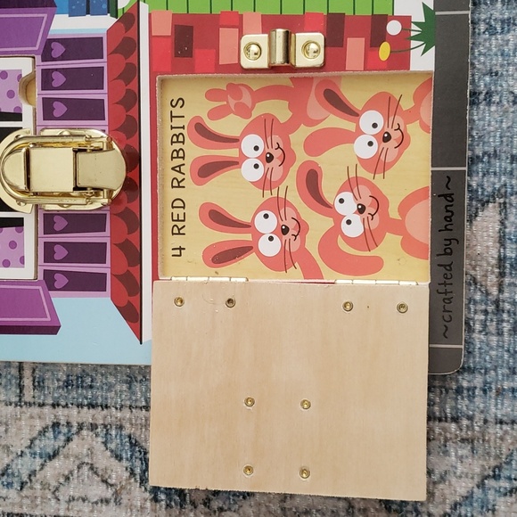 Melissa and Doug Wooden Latches Locks Activity Play Board - Picture 3 of 9